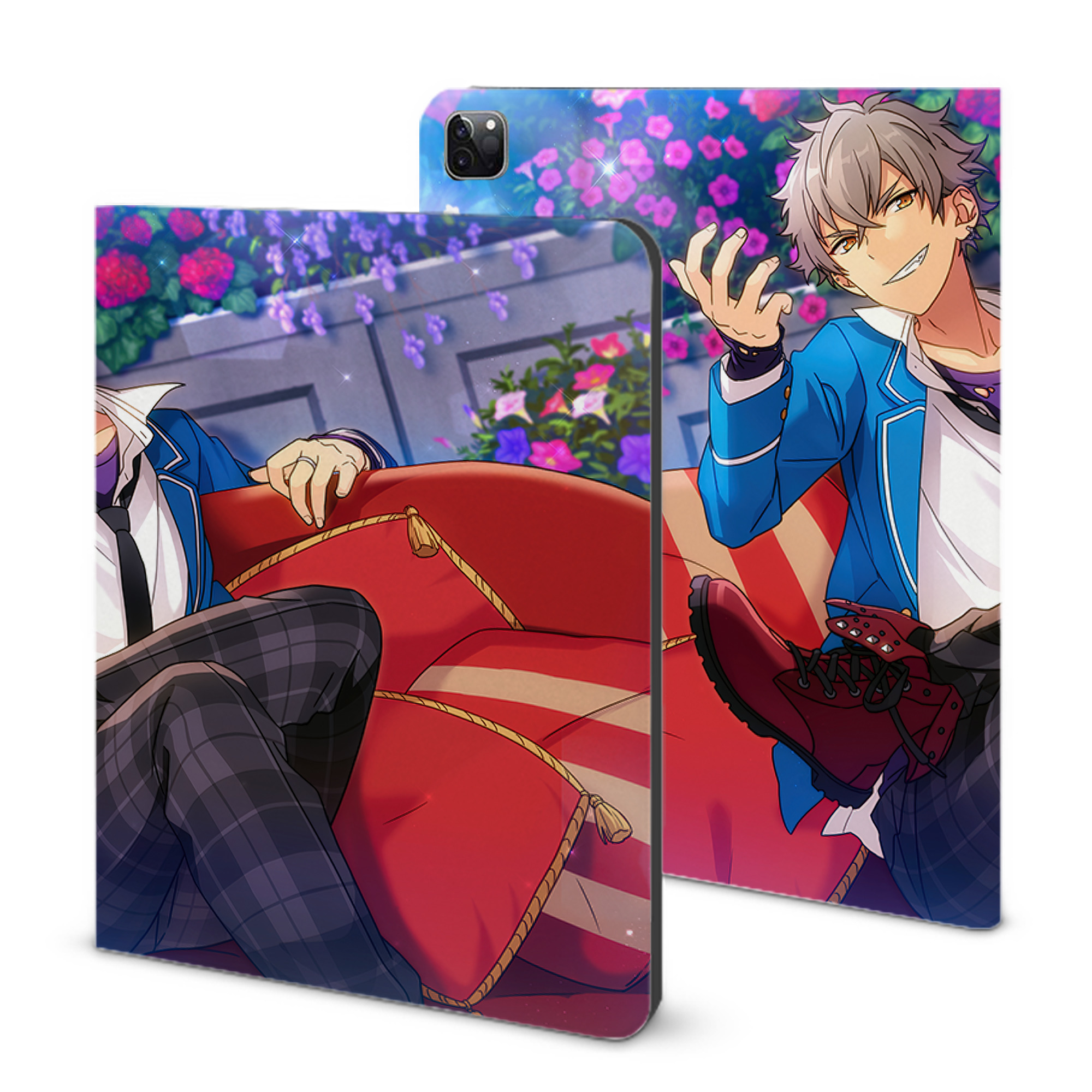 （画像用） あんさんぶるスターズ! Ensemble Stars IPad ケース ブック型 PUレザー TPU 耐衝撃 軽量 薄型 ペン収納なし 全面保護 IPad 各モデル対応